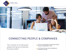 Tablet Screenshot of firstcallstaff.com